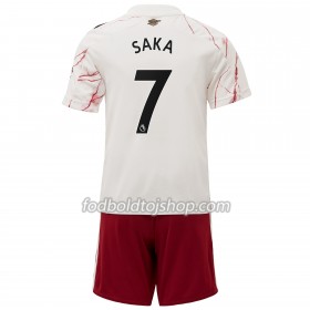 Arsenal Saka 7 Børn Udebane Fodboldsæt 2020-21 S/S (+ Korte bukser)